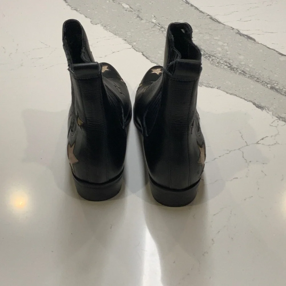 Matisse Black and Gold Star Ankle Boots Women’s 8.5 Never Worn - Picture 5 of 6